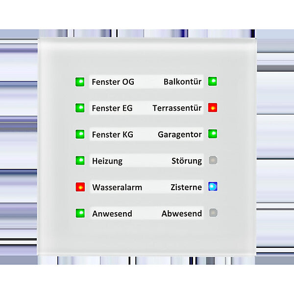 MDT technologies Glas LED Anzeige LED Anzeige, weiß SCN-GLED1W.01